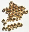 50 6mm Gold Plated Smooth Metal Bicone Beads